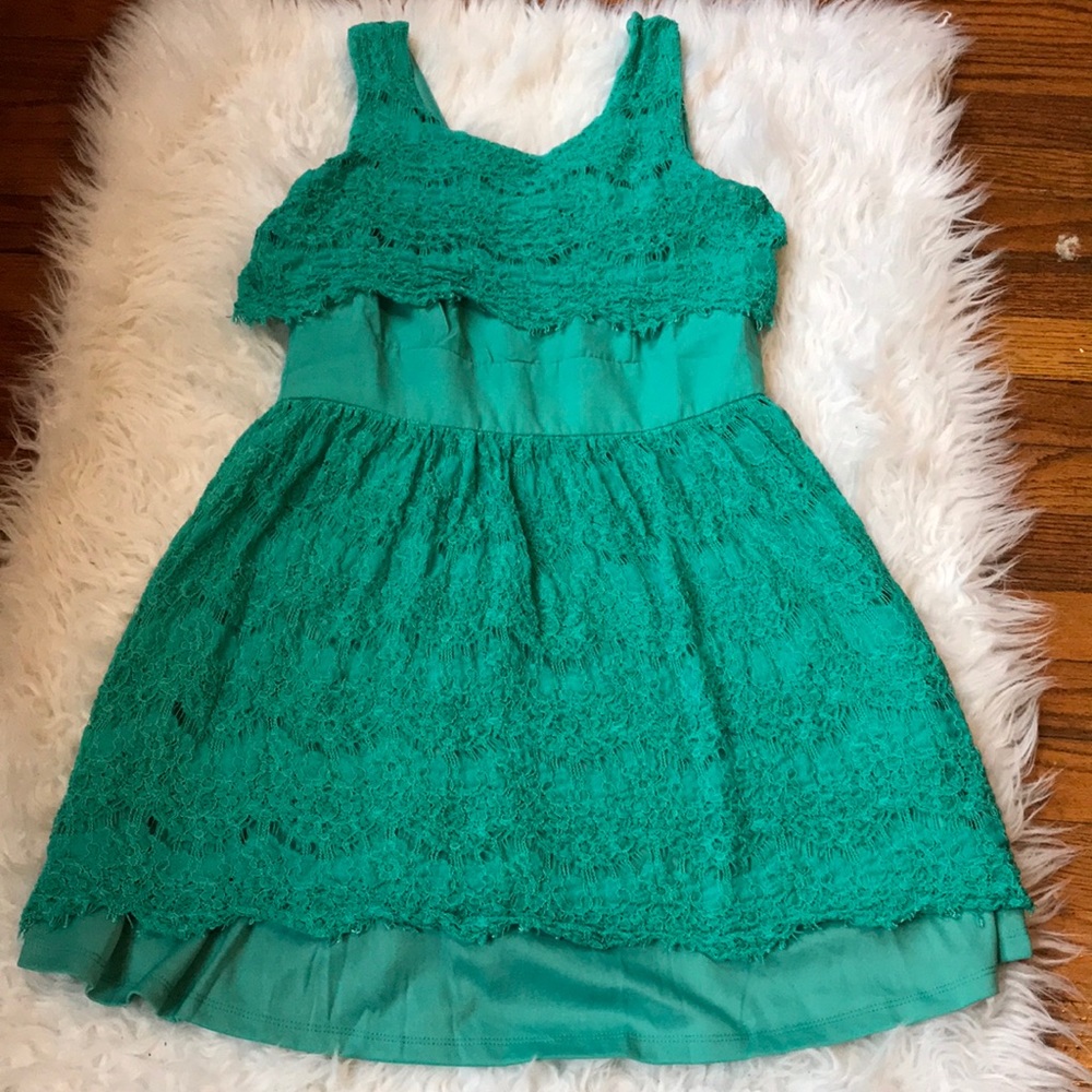 Baby doll turquoise dress